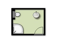 main bathroom - design1 made with Floorplanner
