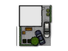My first project - voortuin made with Floorplanner