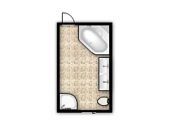 Master Suite - Master Bathroom made with Floorplanner