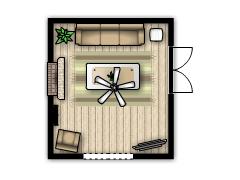Master Suite - Living/Family Room made with Floorplanner